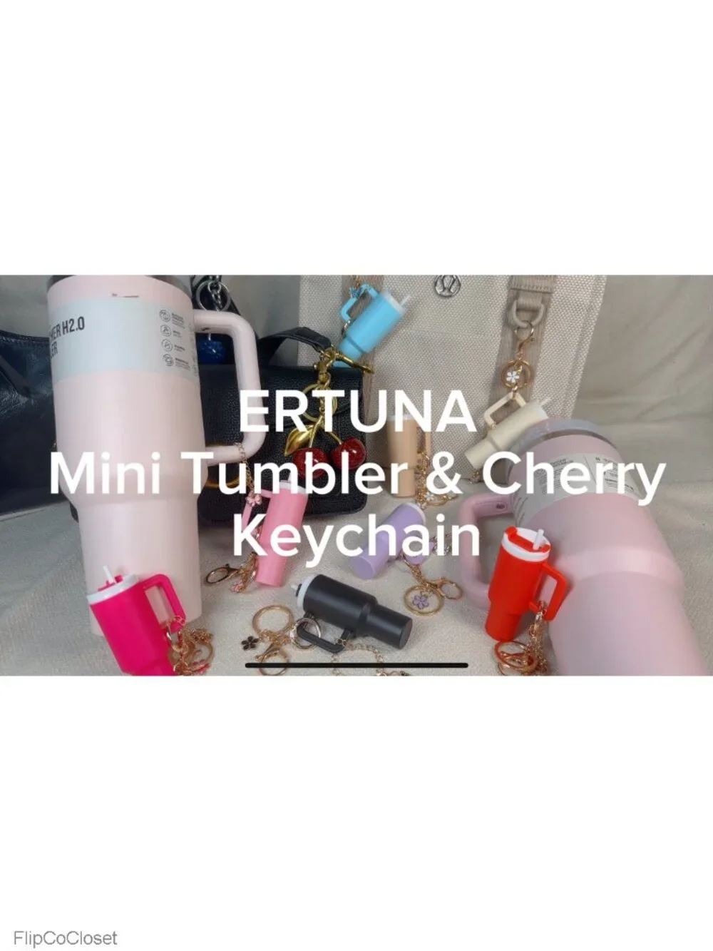 Mini Tumbler Bottle Keychain Lip Balm Holder Charms Plastic